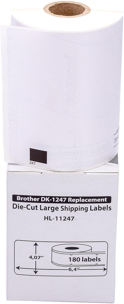 HOUSELABELS Compatible with DK-1247 Replacement Roll by HouseLabels