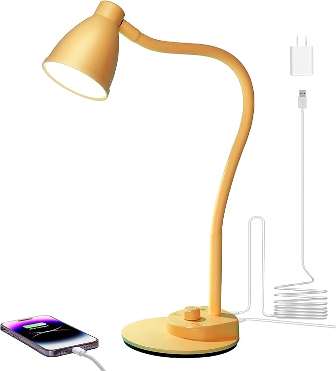 BOHON LED Desk Lamp with USB Charging Port, 3 Color Modes Fully Dimmable by BOHON