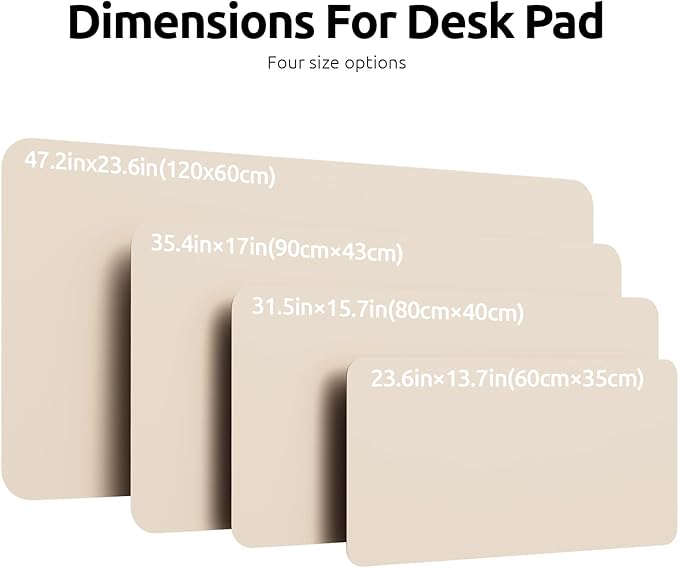 YSAGi Leather Desk Protector, Office Mat, Large Mouse Mat, Non-Slip PU Leather - Image 8