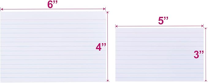 KAISA 4x6 Index Cards Flashcards 4"x6" Note Cards Ruled Index Card Lined - Image 3