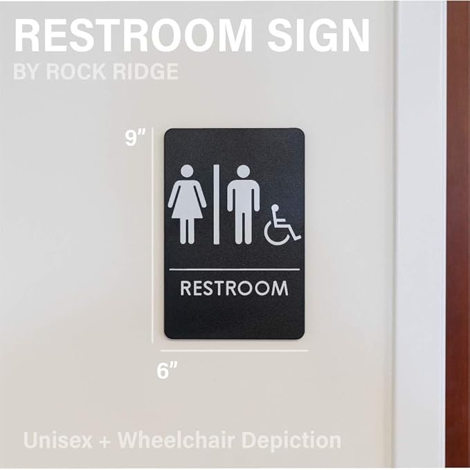 Men's/Women's Restroom Sign for Handicap Accessible Restroom ADA-Compliant - Image 4