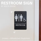 Men's/Women's Restroom Sign for Handicap Accessible Restroom ADA-Compliant - Image 4