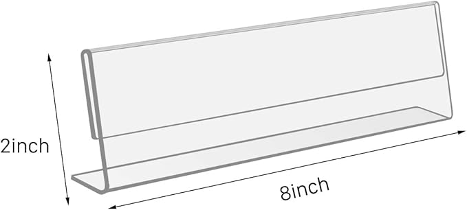 NIUBEE 12 Pack Acrylic 2x8 Name Plates - Image 2