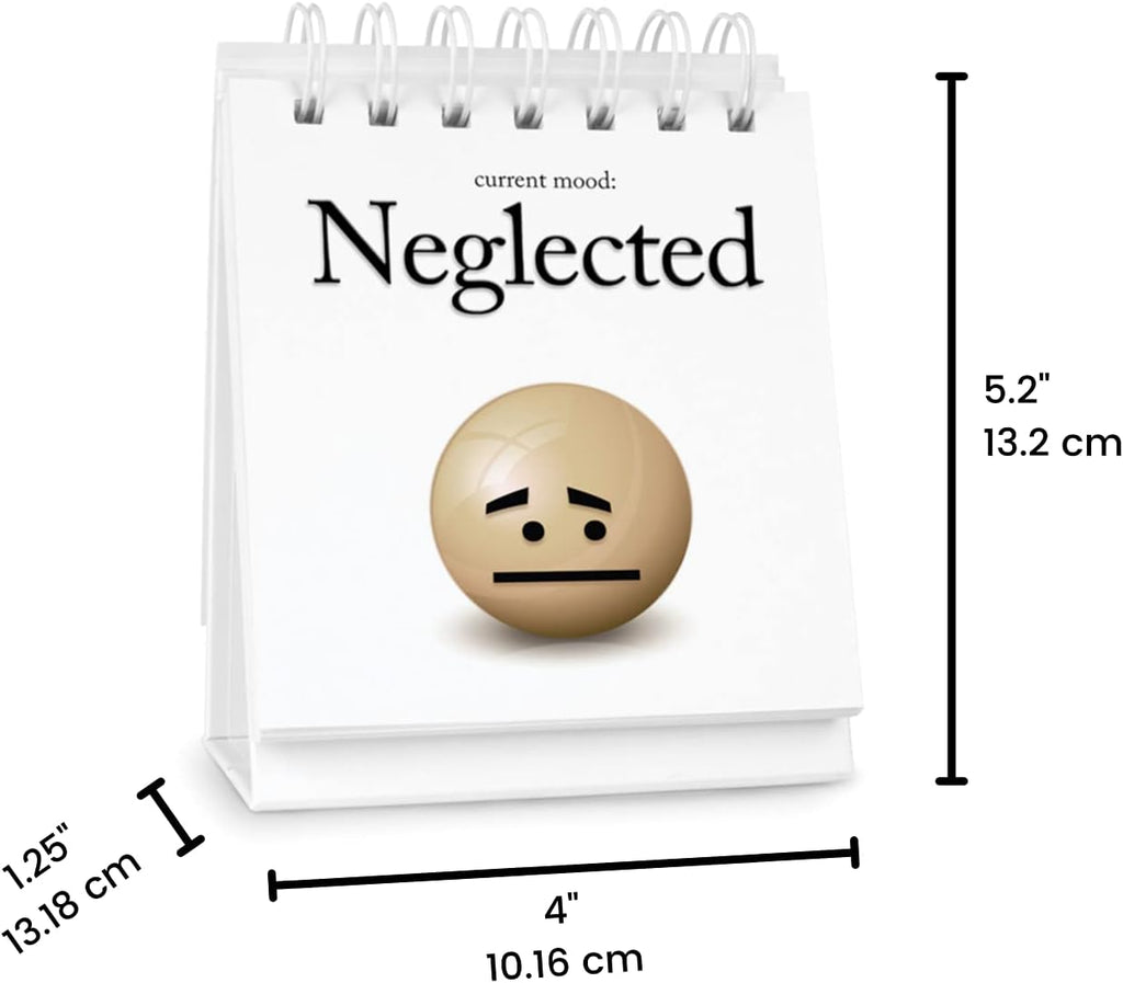Genuine Fred THE DAILY MOOD Desktop Flipchart - 47 Moods - Helps Identify Emotions & Start Conversation - Fun & Functional Desk Accessories for home or office - Funny Gift for Coworkers - Office Gifts