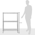 Amazon Basics 3-Shelf Adjustable Heavy Duty Steel Wire Rack Storage Shelving - Image 7