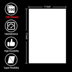 OcePor 100 Sheets White Cardstock 11” x 17”, 65lb/180gsm White Card Stock - Image 2