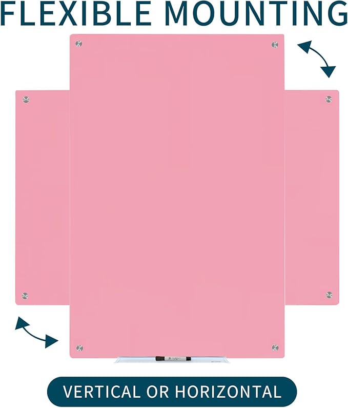 Magnetic Whiteboard, Tempered Glass White Board Frameless, Home School Supplies - Image 7