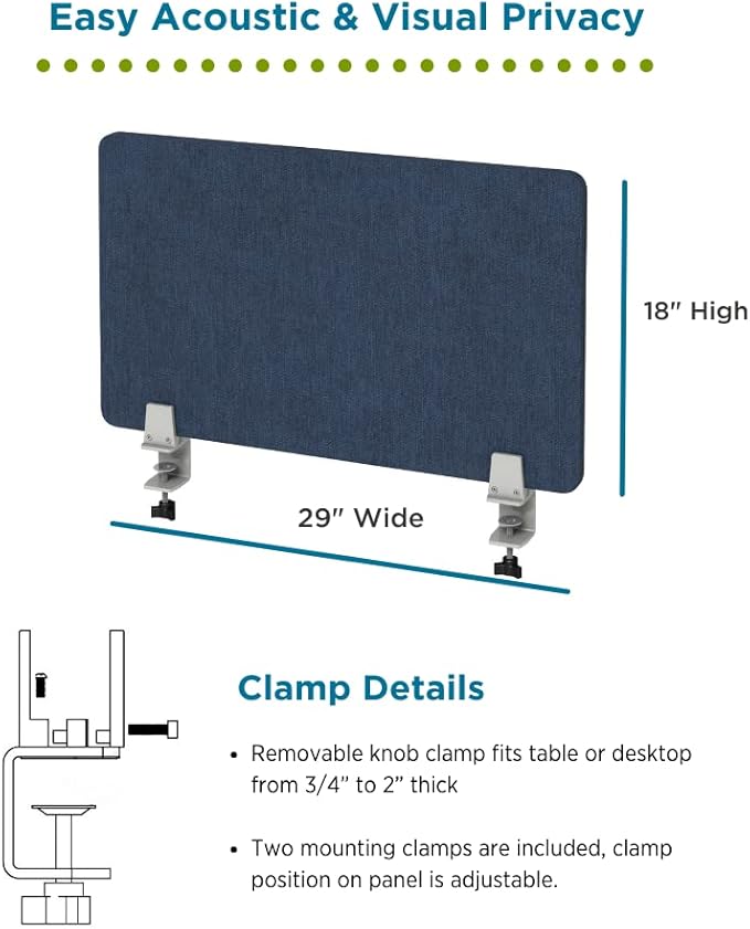 Desk Divider; Sound Absorbing Panel and Sound Proof Dividers - Image 7