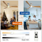 depuley 52-inch ceiling fans with lights: wood 3 on a desk or shelf