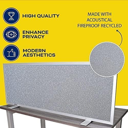 OBEX Acoustical Free Standing Privacy Screen, Cubicle Accessories Desk Privacy - Image 3