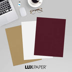 LUXPaper 8.5" x 11" Cardstock | Letter Size | Burgundy Linen | 100lb. Cover | 1 - Image 9