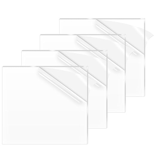 4 Pack 16x20 Inch Acrylic Sheet 1/8" Thick, Cast Acrylic Sheet, by ADTDA