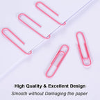 Vinaco Paper Clips Pink, Durable & Rustproof, Coated Paper Clip Great - Image 3