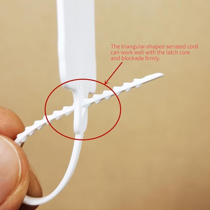 100pcs Reusable Blank Plastic Tags Ties Key Tags 1.45"*2.48" Serrated Tension - Image 5