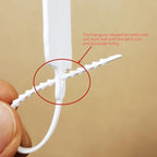 100pcs Reusable Blank Plastic Tags Ties Key Tags 1.45"*2.48" Serrated Tension - Image 5