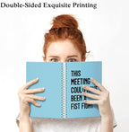 XQLZY This Meeting Could Have Been A Fist Fight Blue Spiral Notebook, Funny - Image 3