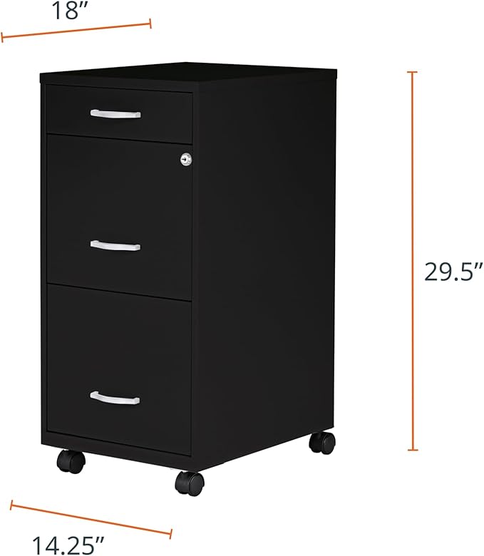 Lorell LYS SOHO Box/File/File 3-Drawer Mobile File Cabinet - Image 3