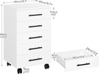 HOOBRO 5-Drawer File Cabinet, Office Filing Cabinet - Image 3