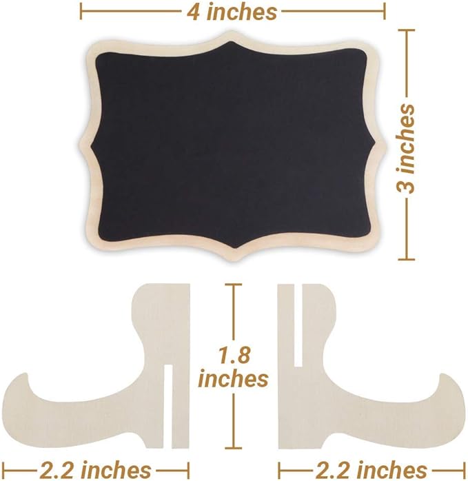 Mini Chalkboard Signs, 20 Pack Framed Small Chalk Board Food Labels - Image 4
