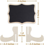 Mini Chalkboard Signs, 20 Pack Framed Small Chalk Board Food Labels - Image 4