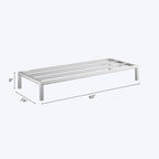 60'' x 24'' x 8'' aluminum welded nsf showing dimensions