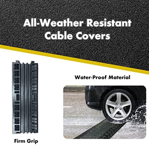 Kable Kontrol Drop Over Floor Cord Cover – 40” Inch Long 3 Channel Cable or W...