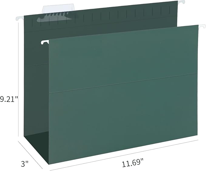 HERKKA Extra Capacity Hanging File Folders, 30 Pack Reinforced Hang Folders - Image 2