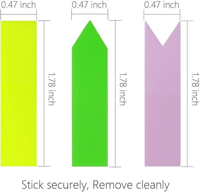 KICNIC 1500 Pieces Page Markers Sticky Index Tabs, Arrow Flag Tabs Self Adhesive - Image 3