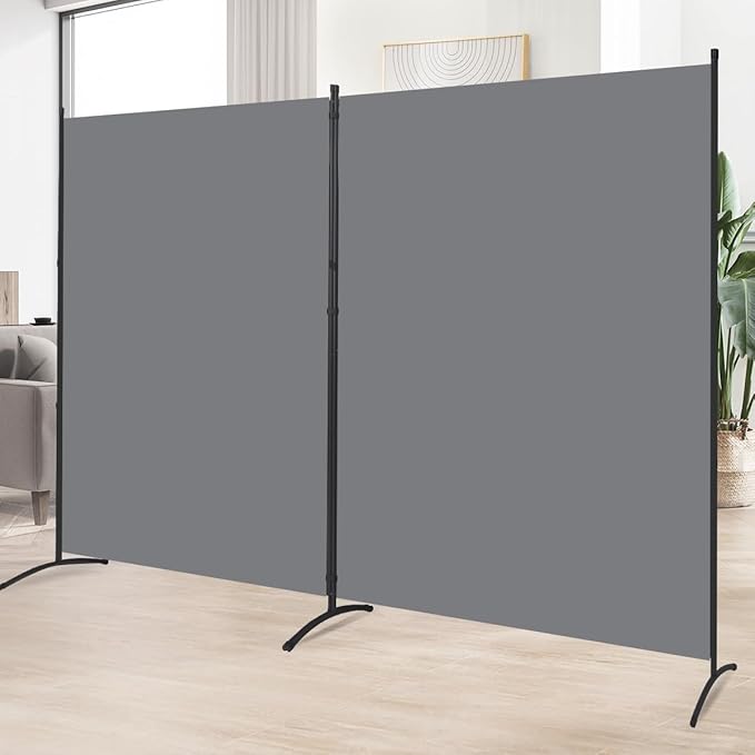 Room Divider 2 Panel Large Privacy Screens, Tall 6FT Partition Room Dividers by HOMSCREENER