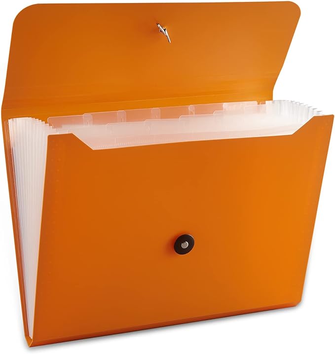 Nicfaec Expanding File Folder, 13 Pockets, Polypropylene - Image 2