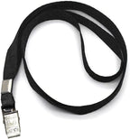 Beebel Black Lanyards 100 Pack Nylon Flat Badge Lanyard Bulldog Clip - Image 7
