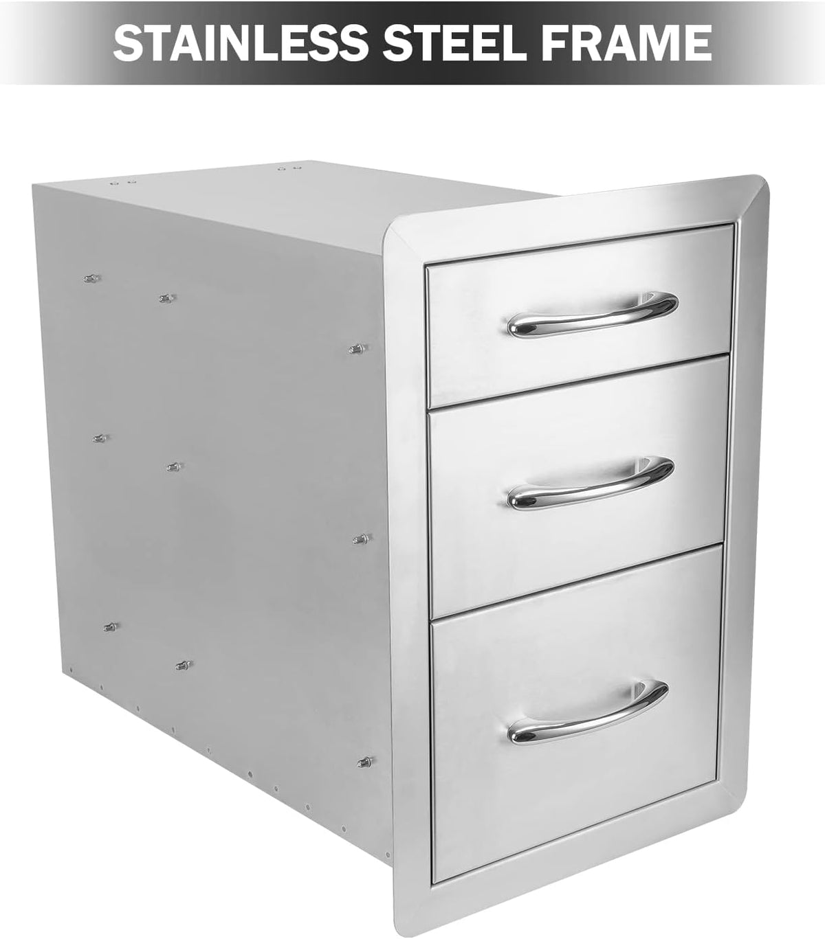 Stanbroil Triple Access Drawers for Outdoor Kitchen, 304 Stainless Steel