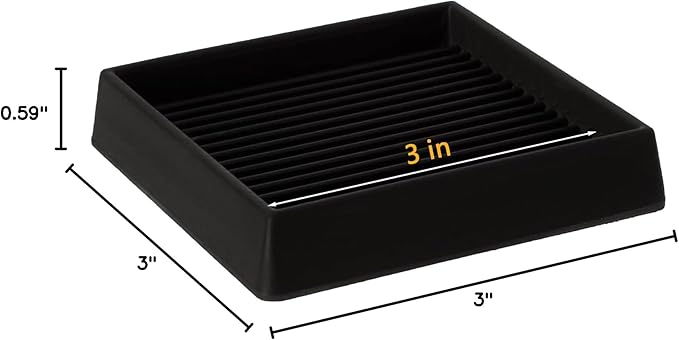 VOCOMO 3X3 Rubber Caster Cups, Non Slip Furniture Pads, Anti-Slip Gripper - Image 8