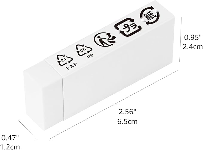 Amazon Basics Block White Eraser - Image 4