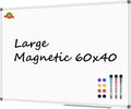 Lockways Large 60" x 40" Magnetic Dry Erase White Board by Lockways