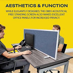 OBEX Acoustical Free Standing Privacy Screen, Cubicle Accessories Desk Privacy - Image 2