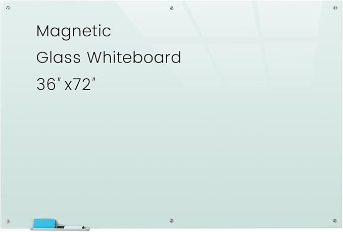 Gooderboard Glass Magnetic White Board by Gooderboard