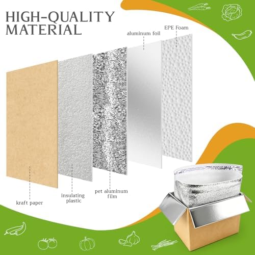 convivium 4 pack insulated shipping boxes with aluminum, side view