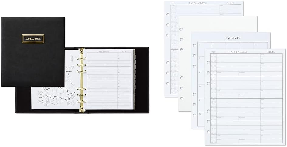 hallmark refillable address book with 44 replacement pages, main product view