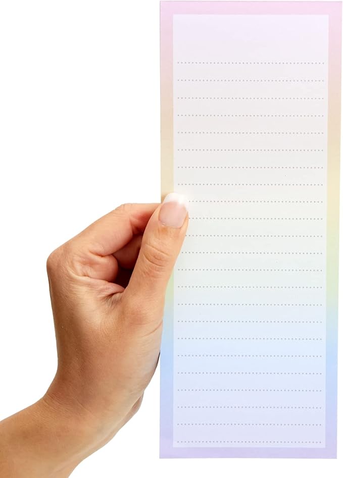 6 Pack Magnetic Notepads for Refrigerator, To Do Lists, 3.5x9 inch Pastel - Image 3