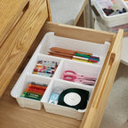 macopro 17qt clear plastic box craft storage bin, front angle view