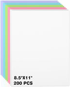200 Sheets Colored Cardstock 8.5 x 11, Heavyweight Cover Cardstock Printer by Nichela