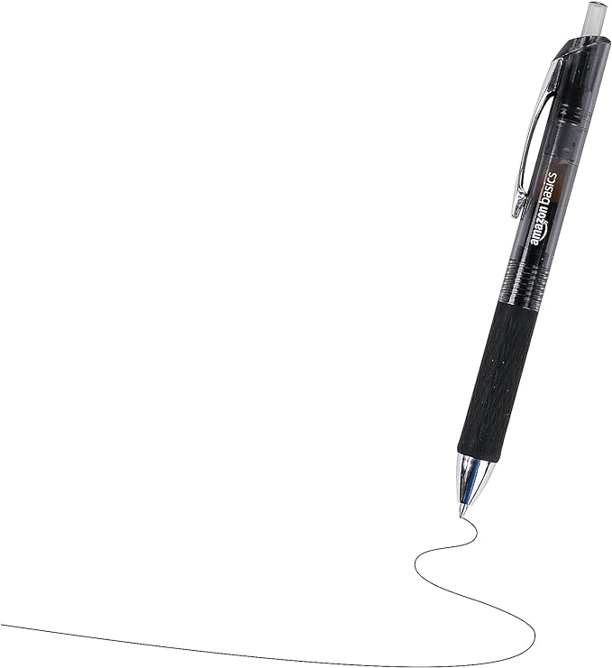 Amazon Basics Gel Pens Fine Point Smooth Writing Pens, Retractable, 12 Pack - Image 3
