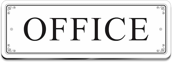 ASAVI “OFFICE” Acrylic Door Sign – Waterproof & Fade-Resistant Office Label by Unknown
