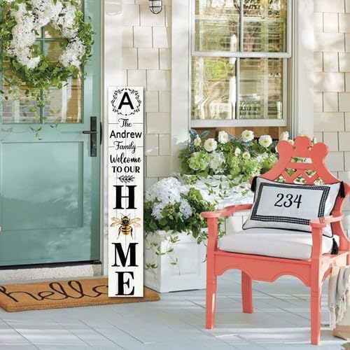 SRongmao Welcome To Our Home Porch Sign Personalized Welcome Sign - Image 3