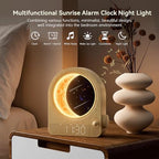 blonbar sunrise alarm clock for bedrooms, moon lamp, close-up detail