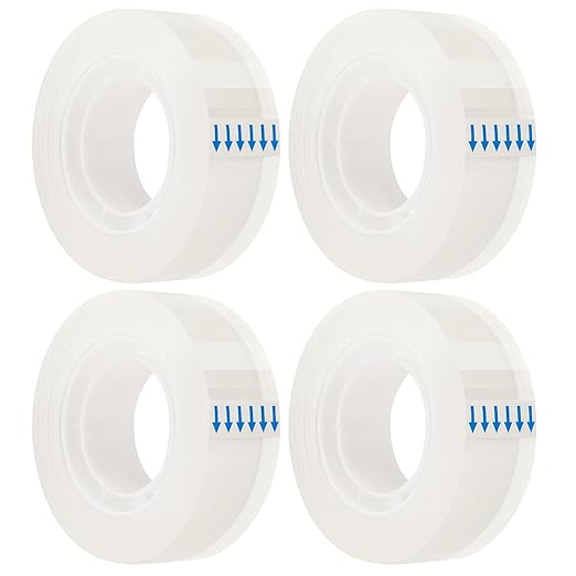 OWLKELA 4 Rolls Transparent Tape Refills, All-Purpose Transparent Glossy Tape by OWLKELA