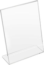 NIUBEE 6Pack Slant Back Acrylic Sign Holder 4x6 inches, Desktop Flyer Holder - Image 6
