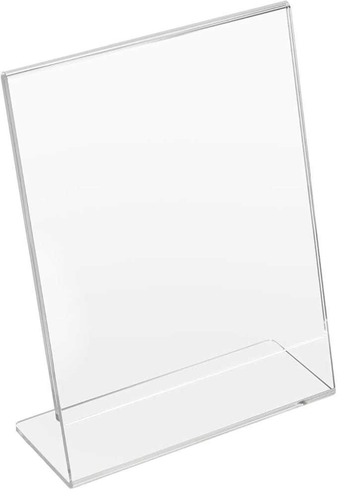 NIUBEE 6Pack Slant Back Acrylic Sign Holder 4x6 inches, Desktop Flyer Holder - Image 6