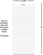 Current Elegant Lined Personalized Notepads – Set of 3, 50-Sheet Pads, 3 1/4 x - Image 2
